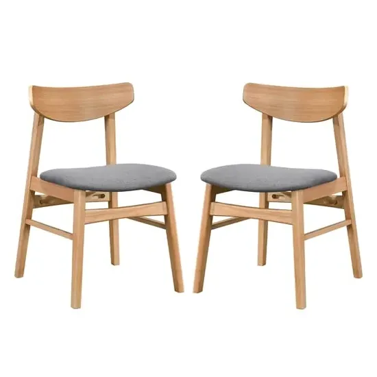 Allen Dining Chairs In Pair - Oak image