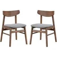 Allen Dining Chairs In Pair - Walnut