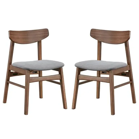 Allen Dining Chairs In Pair - Walnut