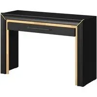 Allen Dressing Table with Drawer - Black, Laminated Board