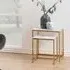 Allen Nesting Tables with Glass Top - White, Gold