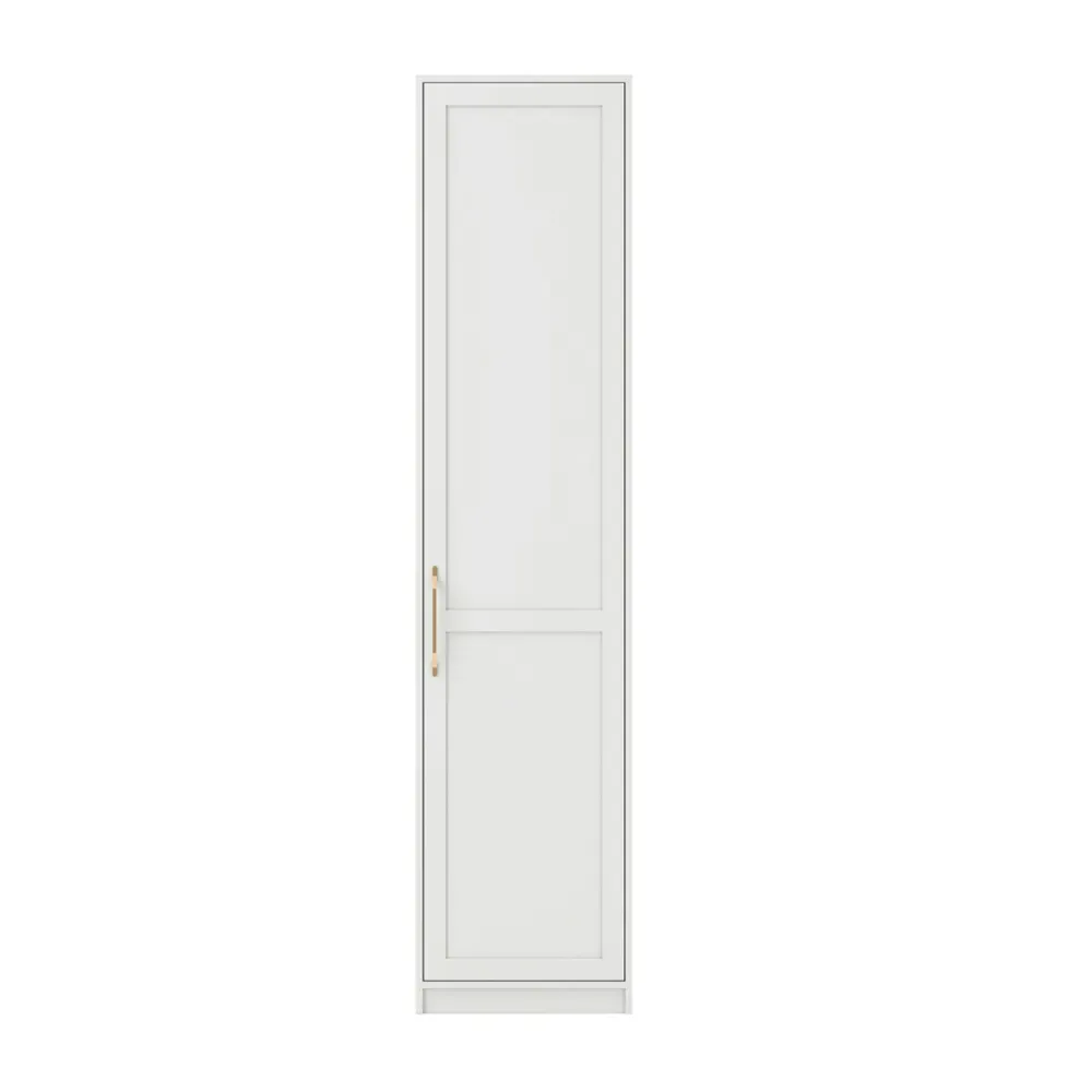 Allen Single Door Wardrobe - White, MDF image