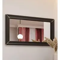 Allen Wall Mirror - Black, Laminated Board