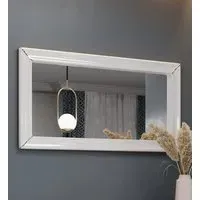 Allen Wall Mirror - White, Laminated Board