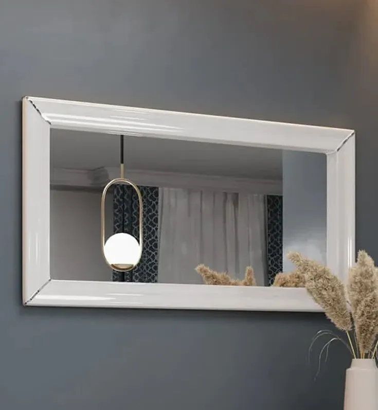 Allen Wall Mirror - White, Laminated Board