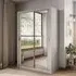 Allen Wardrobe with 2 Mirrored Sliding Doors - Grey