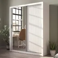 Allen Wardrobe with 2 Sliding Doors - White