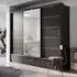Allen Wardrobe with 3 Sliding Doors - Matt Black
