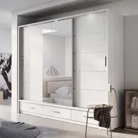 Allen Wardrobe with 3 Sliding Doors - Matt White