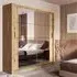 Allen Wardrobe with Mirrored Sliding Doors - Artisan Oak