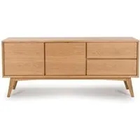 Allen Wooden Sideboard with 2 Doors 2 Drawers - Natural, Oak