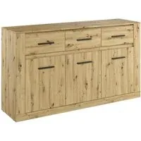 Allen Wooden Sideboard with 3 Doors 3 Drawers - Artisan Oak