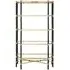 Allessa 5-Tier Shelving Unit - Clear Glass, Gold