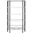 Allessa 5-Tier Shelving Unit - Clear Glass, Stainless Steel