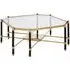 Allessa Octagonal Coffee Table - Clear Glass, Gold