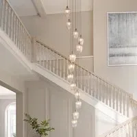 Allston 13 Light Glass Pendant Ceiling Light - Polished Nickel