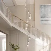 Allston 13-Light Pendant Ceiling Light - Nickel, Glass