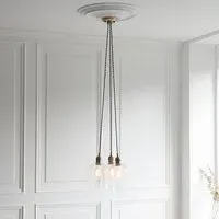 Allston 3-Light Pendant Ceiling Light - Antique Brass, Glass