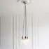 Allston 3 Ribbed Glass Pendant Ceiling Light - Antique Brass