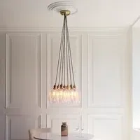 Allston 7-Light Pendant Ceiling Light - Antique Brass, Glass