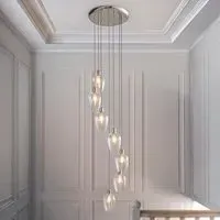 Allston 7-Light Pendant Ceiling Light - Nickel, Glass