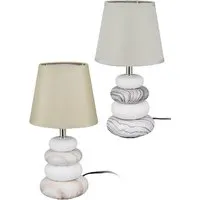 Allston Ceramic Set of 2 Table Lamps - Beige, Grey alternate view