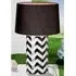 Allston Ceramic Zig Zag Table Lamp - Black, White