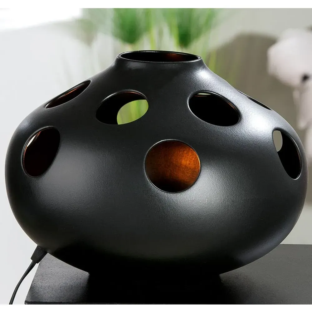 Allston Ceramics Nazareth Bulbous Table Lamp - Black, Ceramic image