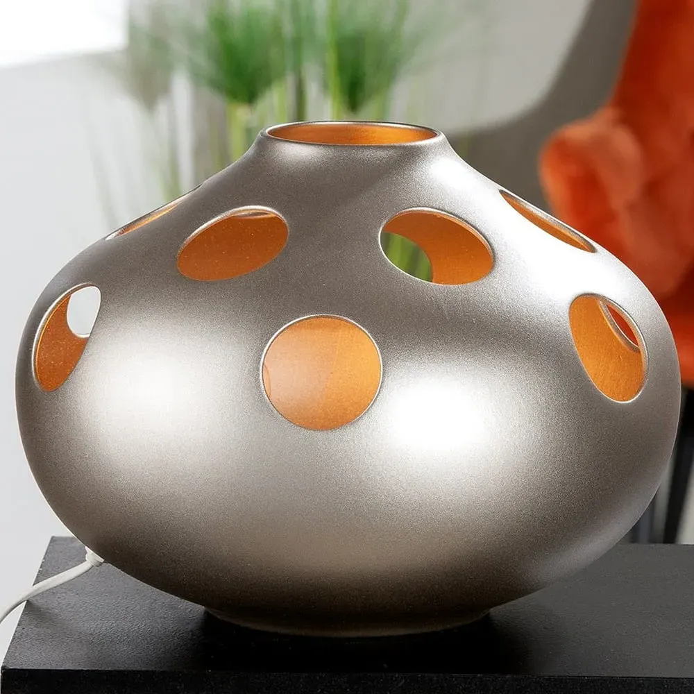 Allston Ceramics Nazareth Bulbous Table Lamp - Champagne, Ceramic