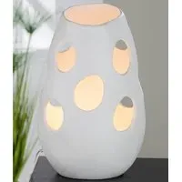 Allston Ceramics Nazareth Conical Table Lamp - White, Ceramic