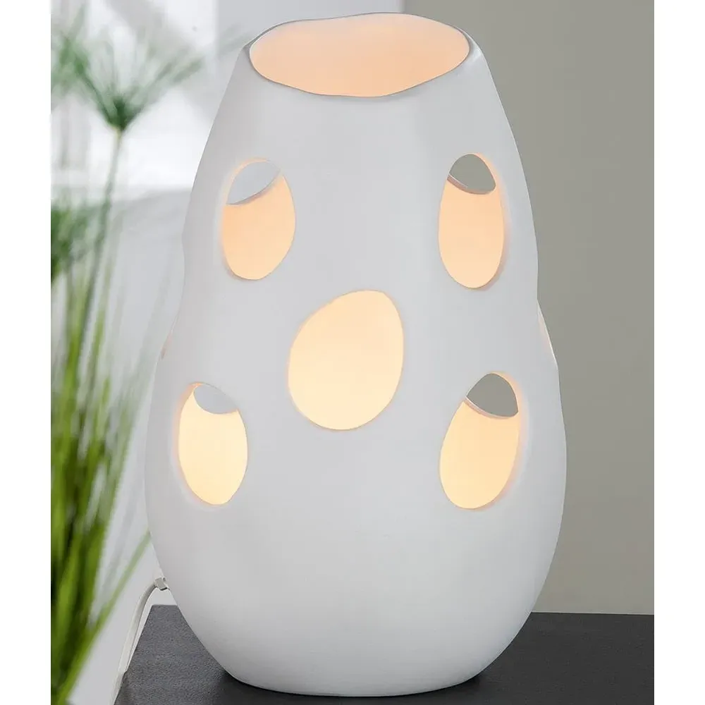 Allston Ceramics Nazareth Conical Table Lamp - White, Ceramic