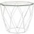 Allston Clear Glass Polygonal End Table - Chrome