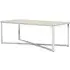Allston Coffee Table with Chrome Frame - White, Faux Marble