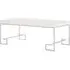 Allston Coffee Table with Chrome Frame - White, High Gloss