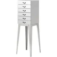 Allston Console Table with 6 Drawers - Silver