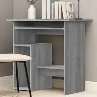 Allston Laptop Desk with 2 Shelves - Grey, Engineered Wood