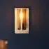 Allston Lustre Glass Shade Wall Light - Antique Brass