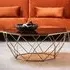 Allston Polygonal Coffee Table - Amber Glass, Bronze