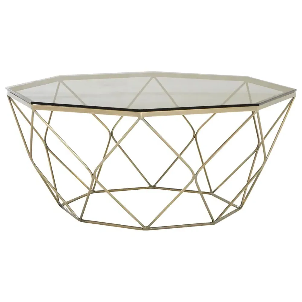 Allston Polygonal Coffee Table - Grey, Glass image