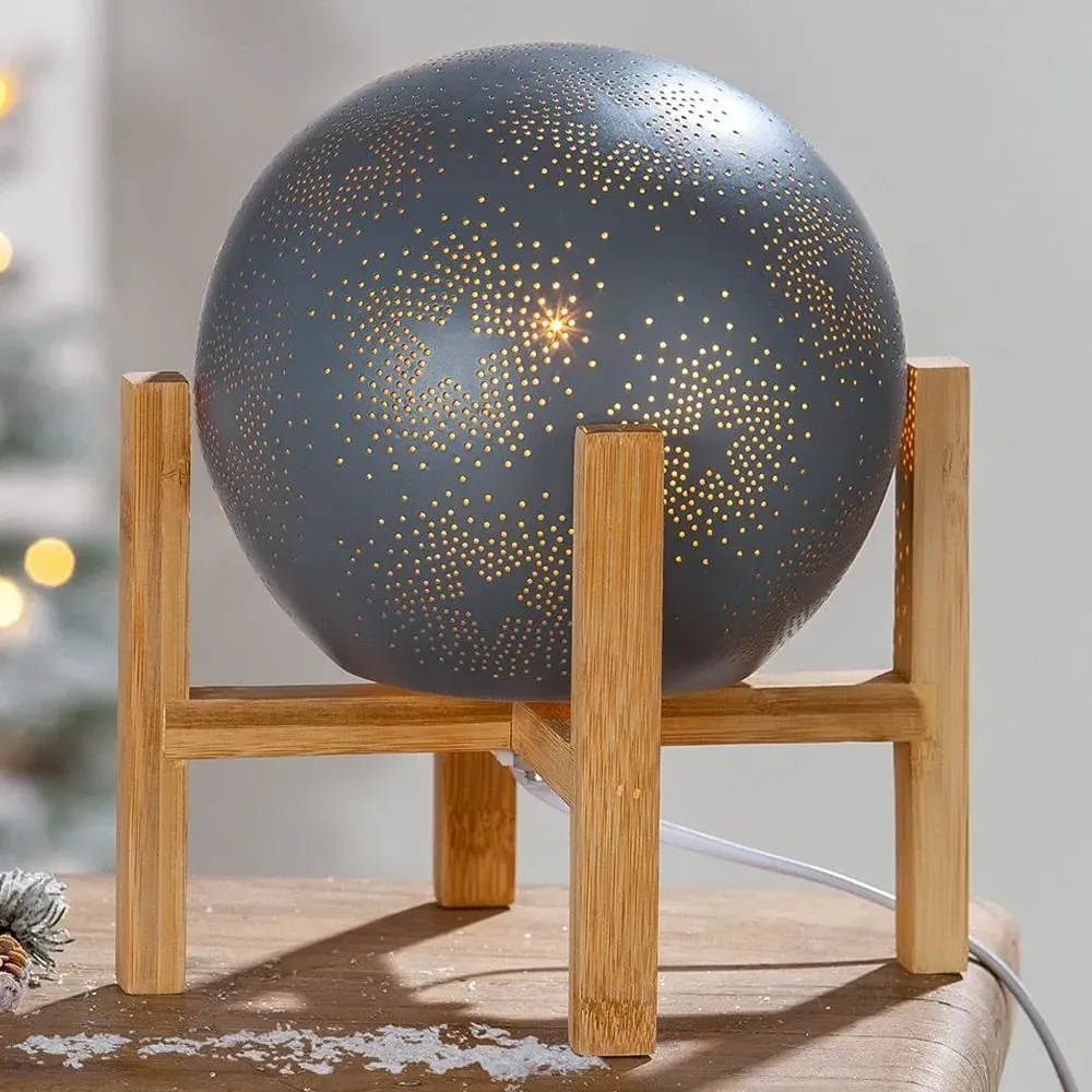 Allston Porcelain Table Lamp - Grey, Wood