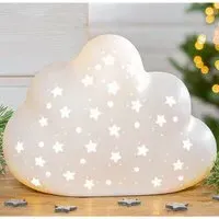 Allston Porcelain Table Lamp with Cloud Star Pattern - White
