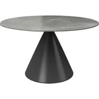 Allston Round Extending Dining Table - Grey, Ceramic