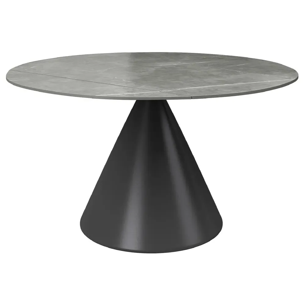 Allston Round Extending Dining Table - Grey, Ceramic image