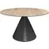 Allston Round Extending Dining Table - Oak Effect, Ceramic