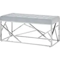 Allston Seating Bench with Angled Frame - Blue, Velvet