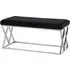Allston Seating Bench with Wireframe Frame - Black, Velvet