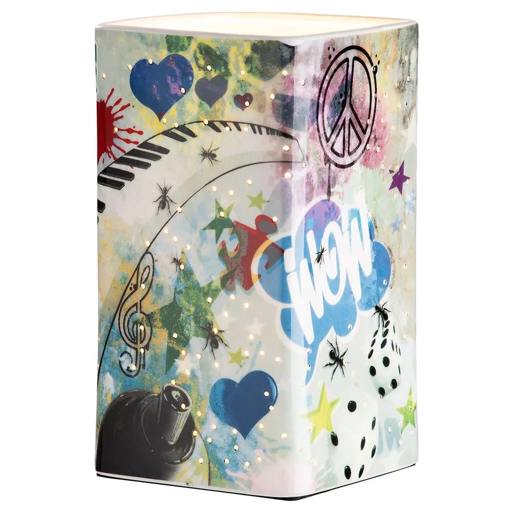 Allston Small Porcelain Table Lamp - Multicolored