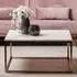 Allston Square Coffee Table - White Marble, Rose Gold
