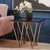 Allston Square End Table - Amber, Rose Gold