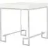 Allston Square End Table with Chrome Frame - White High Gloss